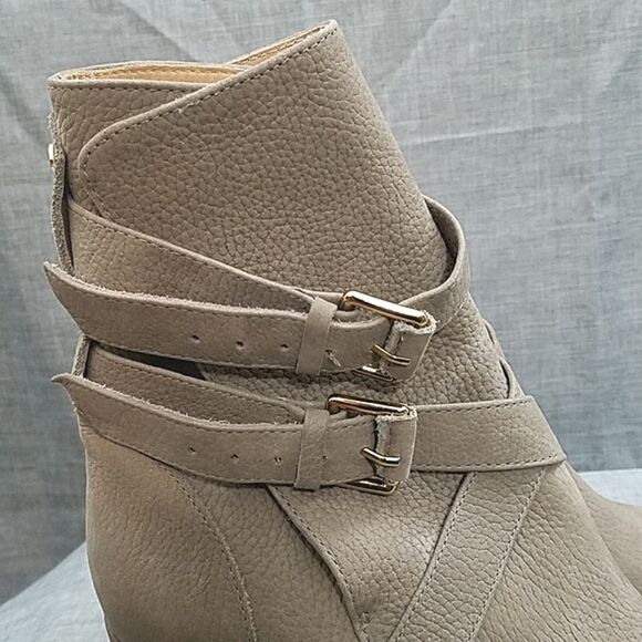 Kate Spade New York Lexy Heeled Boot, Beige double buckle Moto boot Women's 8.5 - Picture 4 of 11